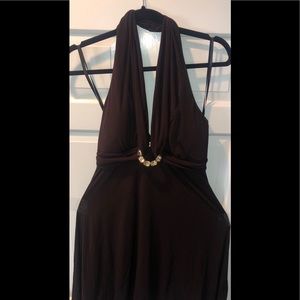 Dark Brown Halter Dress